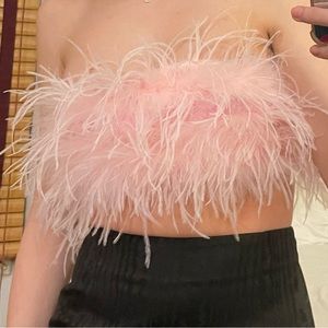 XSmall pink crop top from pretty little thing brand